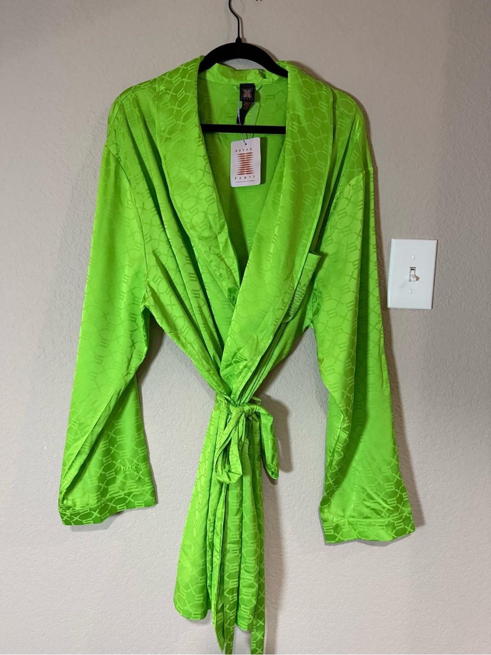 Cash App X Savage X Fenty Limited Edition Lime Green Satin Tie-Waist
Robe Unisex